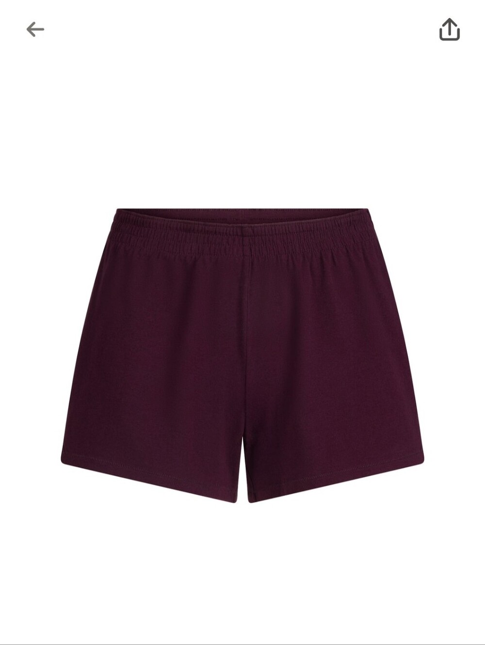 SKIMS Cotton Jersey Loose Short in Currant